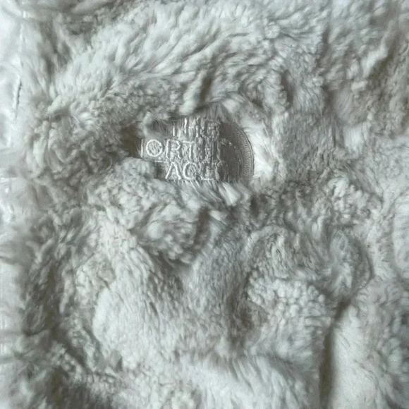 The North Face Reversible Girls Puffer Faux Fur Jacket Sz 18 Cream Ski Winter - Picture 10 of 12